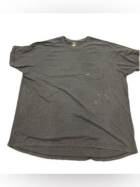 Ariat Rebar Men's Size XXXXL 4XL Short Sleeve T-Shirt Work Wear Gray Crew Neck